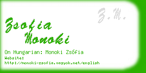 zsofia monoki business card