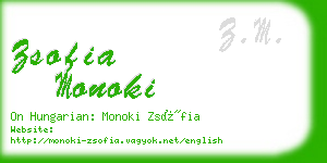 zsofia monoki business card